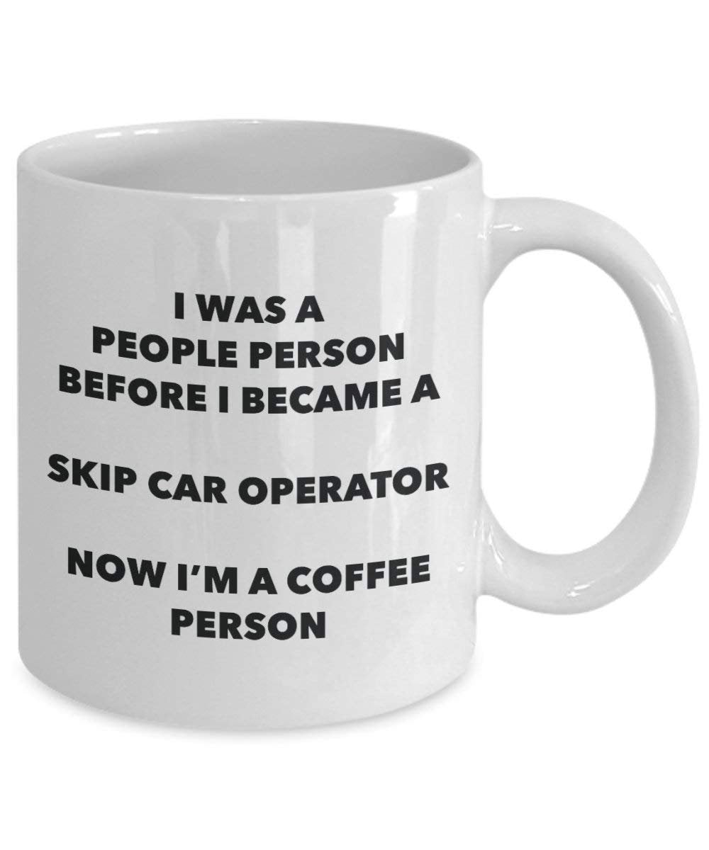 Skip de voiture opérateur Café personne Mug – Funny Tasse à thé de cacao – Anniversaire de Noël amateur de café mignon Gag Gifts Idée 11oz blanc