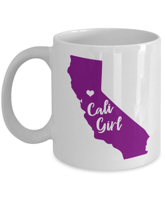 Cali Girl Mug - Funny Tea Hot Cocoa Coffee Cup - Novelty Birthday Christmas Anniversary Gag Gifts Idea