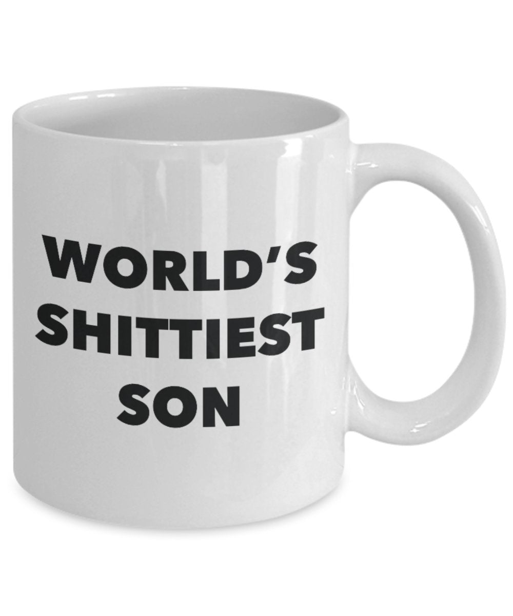 Son Mug - Coffee Cup - World's Shittiest Son - Son Gifts - Funny Novelty Birthday Present Idea