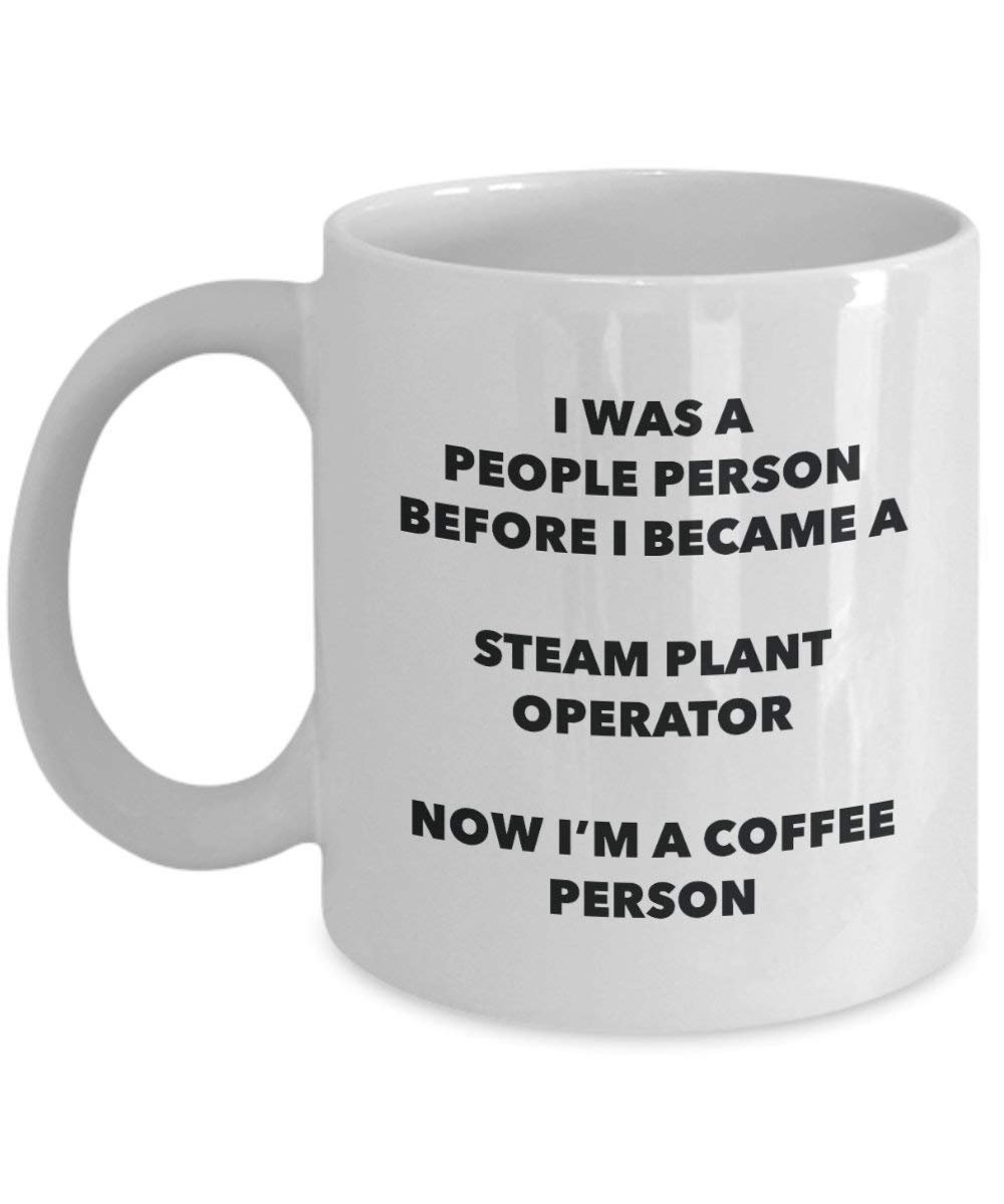 Dampf Pflanze Operator Kaffee Person Tasse – Funny Tee Kakao-Tasse – Geburtstag Weihnachten Kaffee Lover Cute Gag Geschenke Idee 11oz weiß