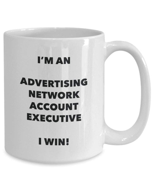 Werbung Netzwerk Konto-Tasse – Ich bin ein Werbung Netzwerk Konto-I Win. – Funny Kaffeetasse – Neuheit Geburtstag Weihnachten Gag Geschenke Idee