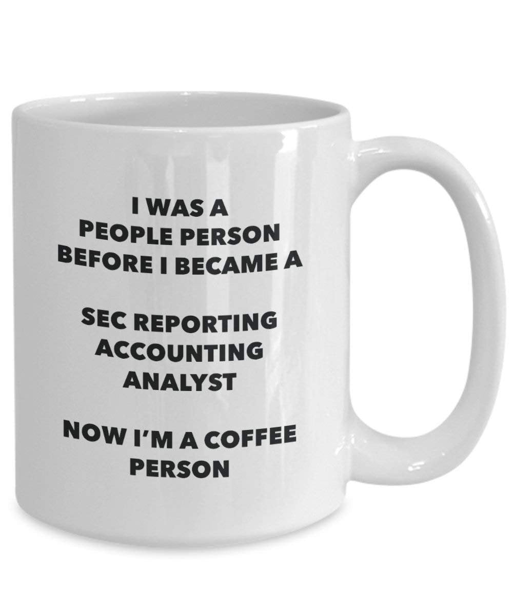 SEC Berichterstattung Accounting Analyst Kaffee Person Tasse – Funny Tee Kakao-Tasse – Geburtstag Weihnachten Kaffee Lover Cute Gag Geschenke Idee