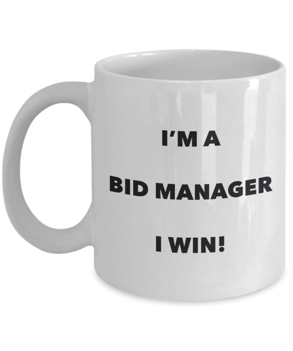 Bid Manager Mug - I'm a Bid Manager I win! - Funny Coffee Cup - Novelty Birthday Christmas Gag Gifts Idea