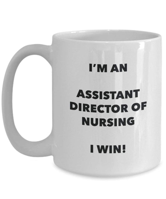 Assistant réalisateur d'allaitement Mug – Je suis un Assistant réalisateur d'allaitement I Win. – Funny Tasse à café – Anniversaire Idée de Gag cadeaux de Noël 11oz blanc
