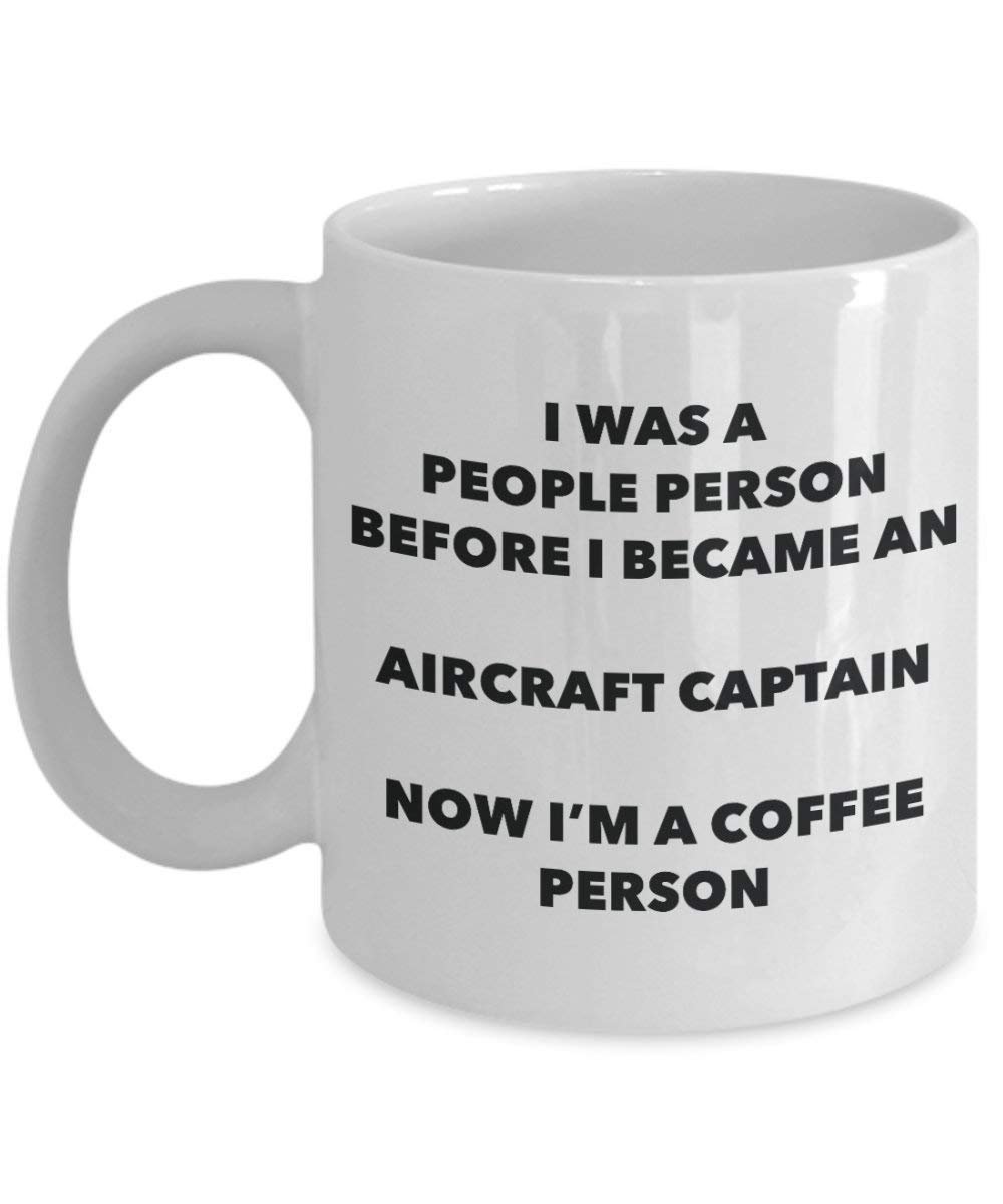 Aircraft Captain personne à café Mug Tasse à thé de cacao – rigolo – Anniversaire de Noël amateur de café mignon Gag Gifts Idée 15oz blanc