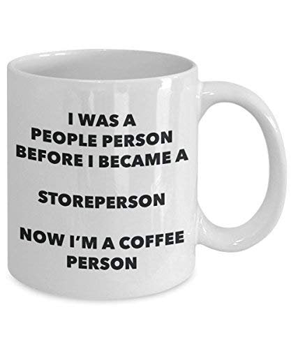 Storeperson Coffee Person Mug - Funny Tea Cocoa Cup - Birthday Christmas Coffee Lover Cute Gag Gifts Idea