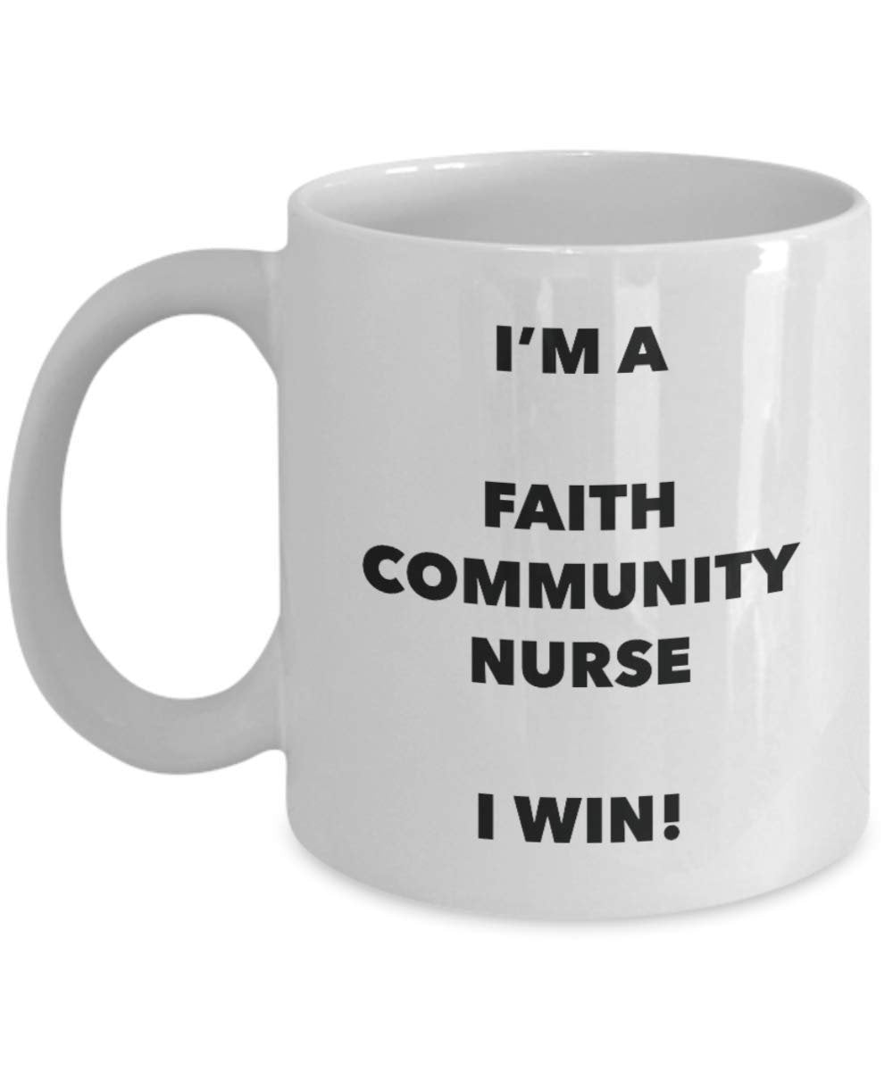 I' m A Faith comunità nurse mug i Win – Funny Coffee Cup – novelty Birthday Christmas GAG regalo idea 15oz Infradito colorati estivi, con finte perline