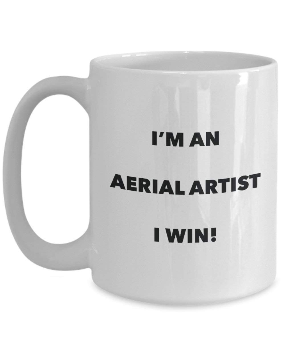 Antenne Artiste Mug – Je suis un Artiste d'antenne I Win. – Funny Tasse à café – Fantaisie anniversaire Idée de Gag cadeaux de Noël 11oz blanc