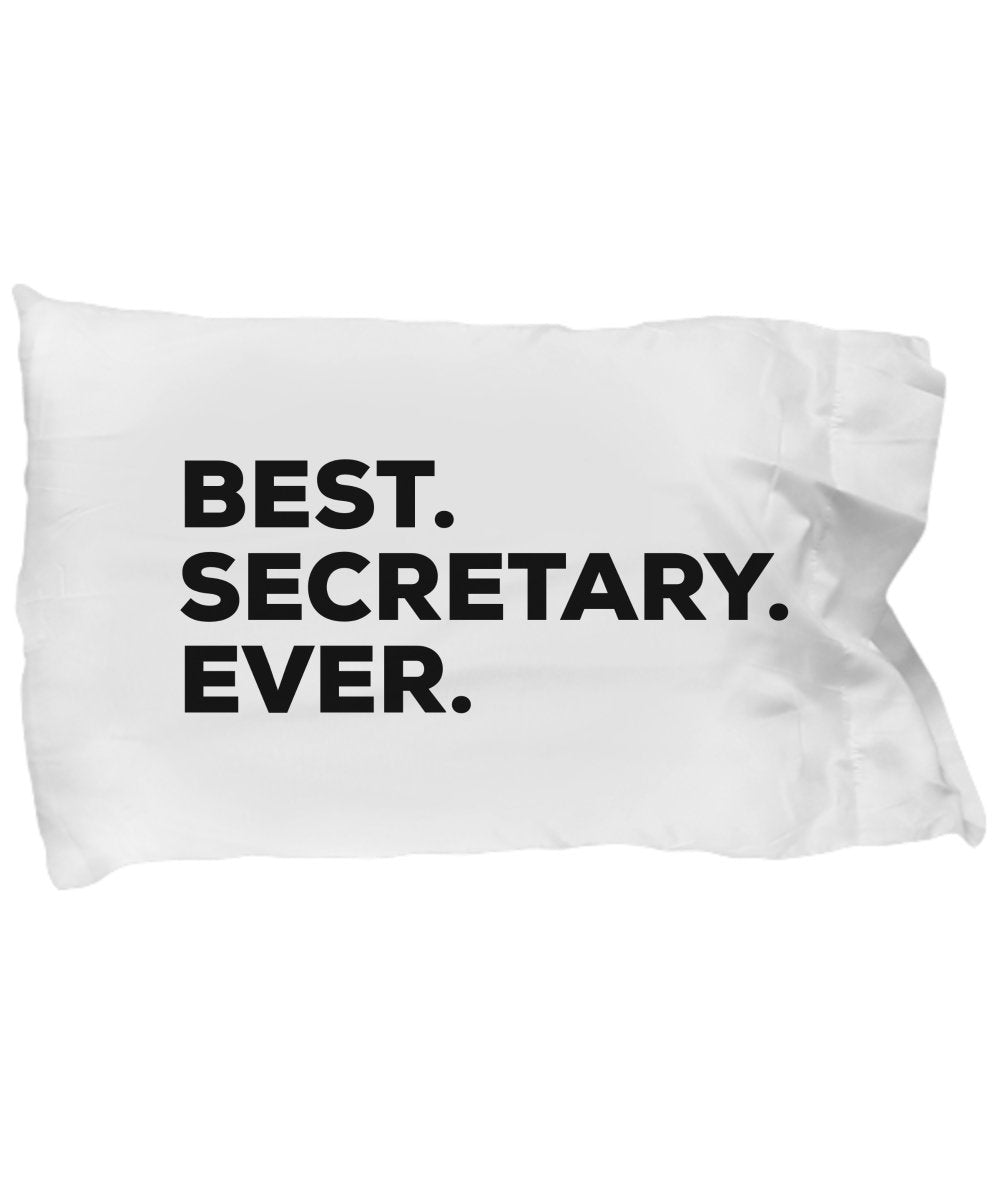 SpreadPassion Secretary Pillow Case - Best Secretary Ever - School Or Office - Funny Present Appreciation Gift - Thank You - Secretary's Day For Secretaries