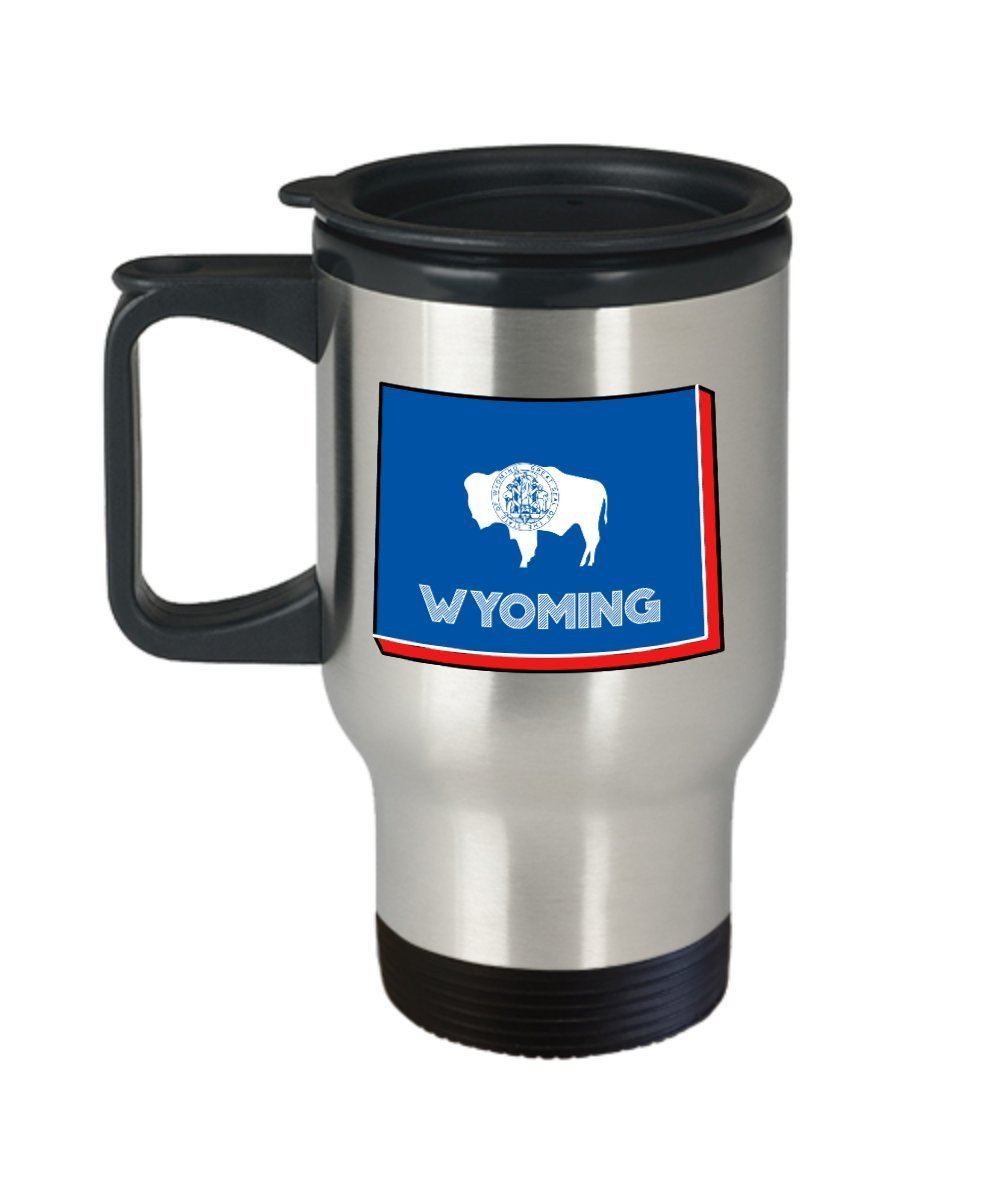 Wyoming Travel Mug - Funny Tea Hot Cocoa Coffee Insulated Tumbler - Novelty Birthday Christmas Anniversary Gag Gifts Idea