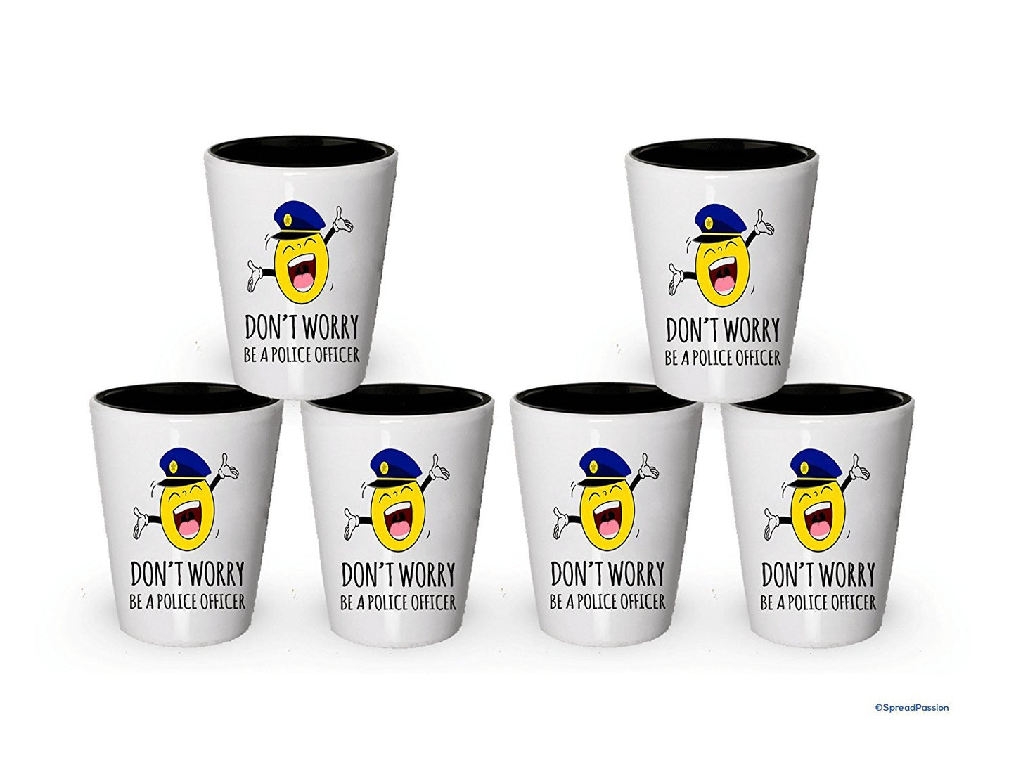 Don't Worry Be A Police Officer Shot Glass- Funny Gifts For Police Officers (4)