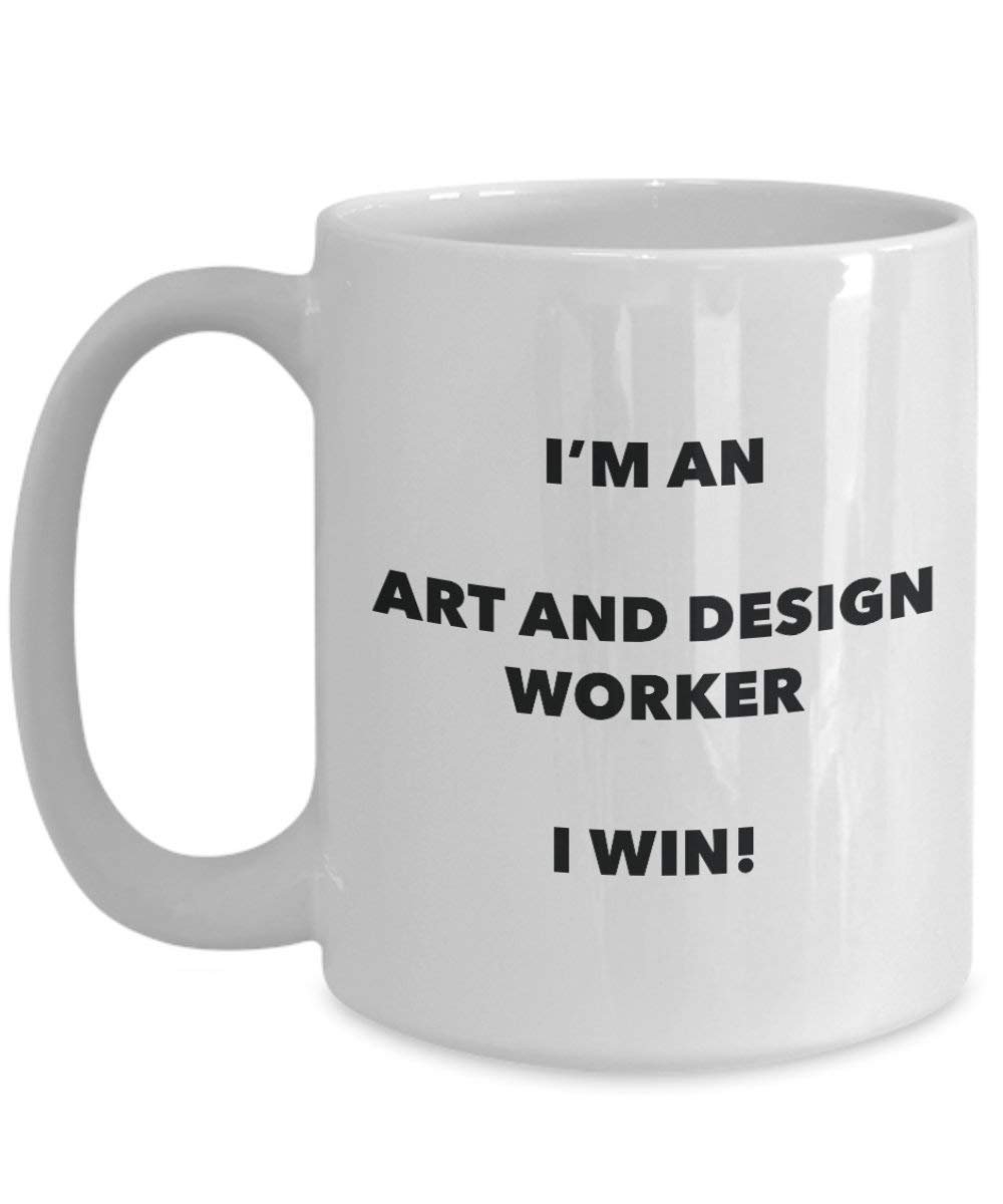 Arte e design Worker mug – I' m An Art and design Worker i Win. – Funny Coffee Cup – novelty Birthday Christmas GAG regalo idea 15oz Infradito colorati estivi, con finte perline