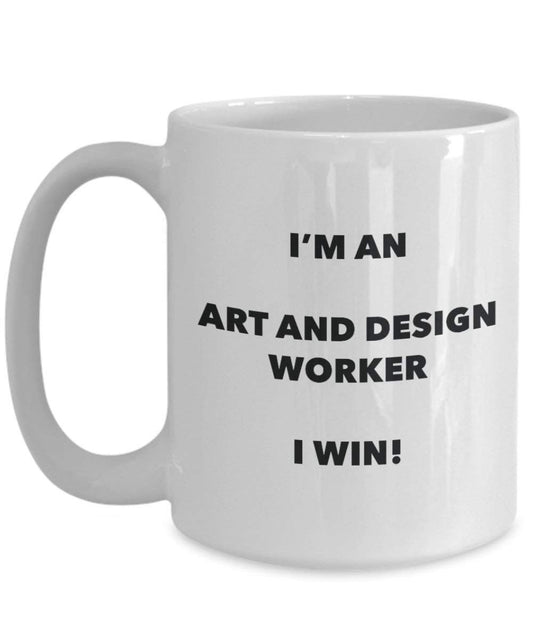 Arte e design Worker mug – I' m An Art and design Worker i Win. – Funny Coffee Cup – novelty Birthday Christmas GAG regalo idea 15oz Infradito colorati estivi, con finte perline