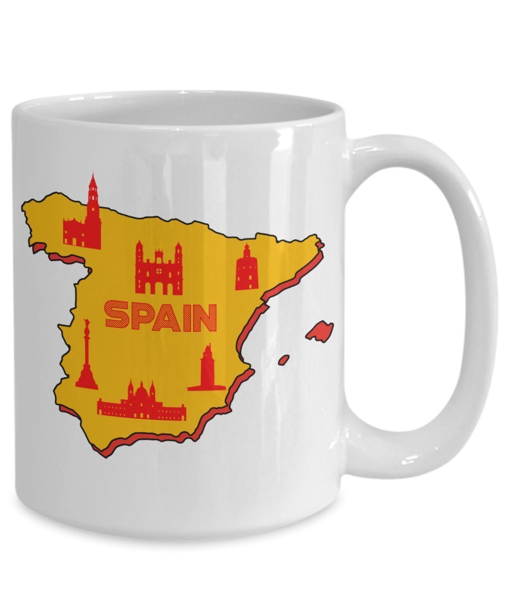 Tasse, Motiv: Spanien – Lustige Tee, Kakao, Kaffeetasse – Neuheit Geburtstag Weihnachten Jahrestag Gag Geschenk Idee