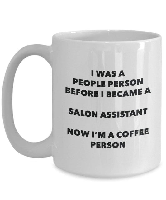 Assistant de salon Café personne Mug – Funny Tasse à thé de cacao – Anniversaire de Noël amateur de café mignon Gag Gifts Idée 11oz blanc
