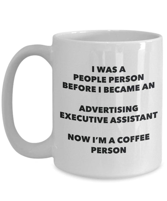 Werbung Executive Assistant Kaffee Person Tasse – Funny Tee Kakao-Tasse – Geburtstag Weihnachten Kaffee Lover Cute Gag Geschenke Idee