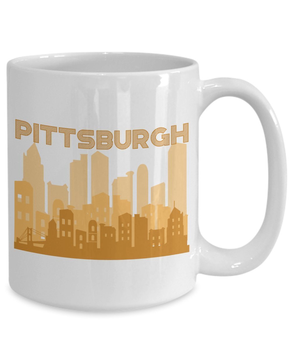 Pittsburgh City Coffee Mug - Funny Tea Hot Cocoa Cup - Novelty Birthday Christmas Anniversary Gag Gifts Idea