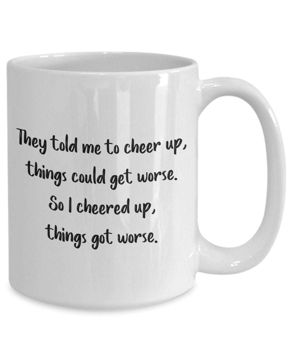 Tasse mit sarkastischem Sonnenschein – sarkastische Kaffeetassen – lustige Teetasse – Neuheit Geburtstag Weihnachten Gag Geschenk Idee