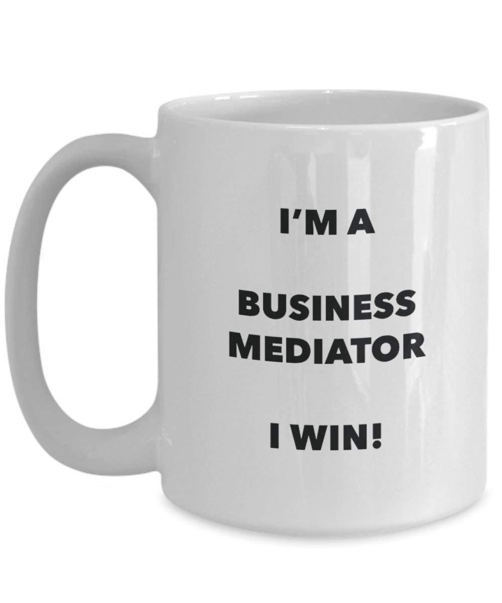 Business Vermittler Tasse – I 'm a Business Vermittler I Win. – Funny Kaffeetasse – Neuheit Geburtstag Weihnachten Gag Geschenke Idee 15oz weiß
