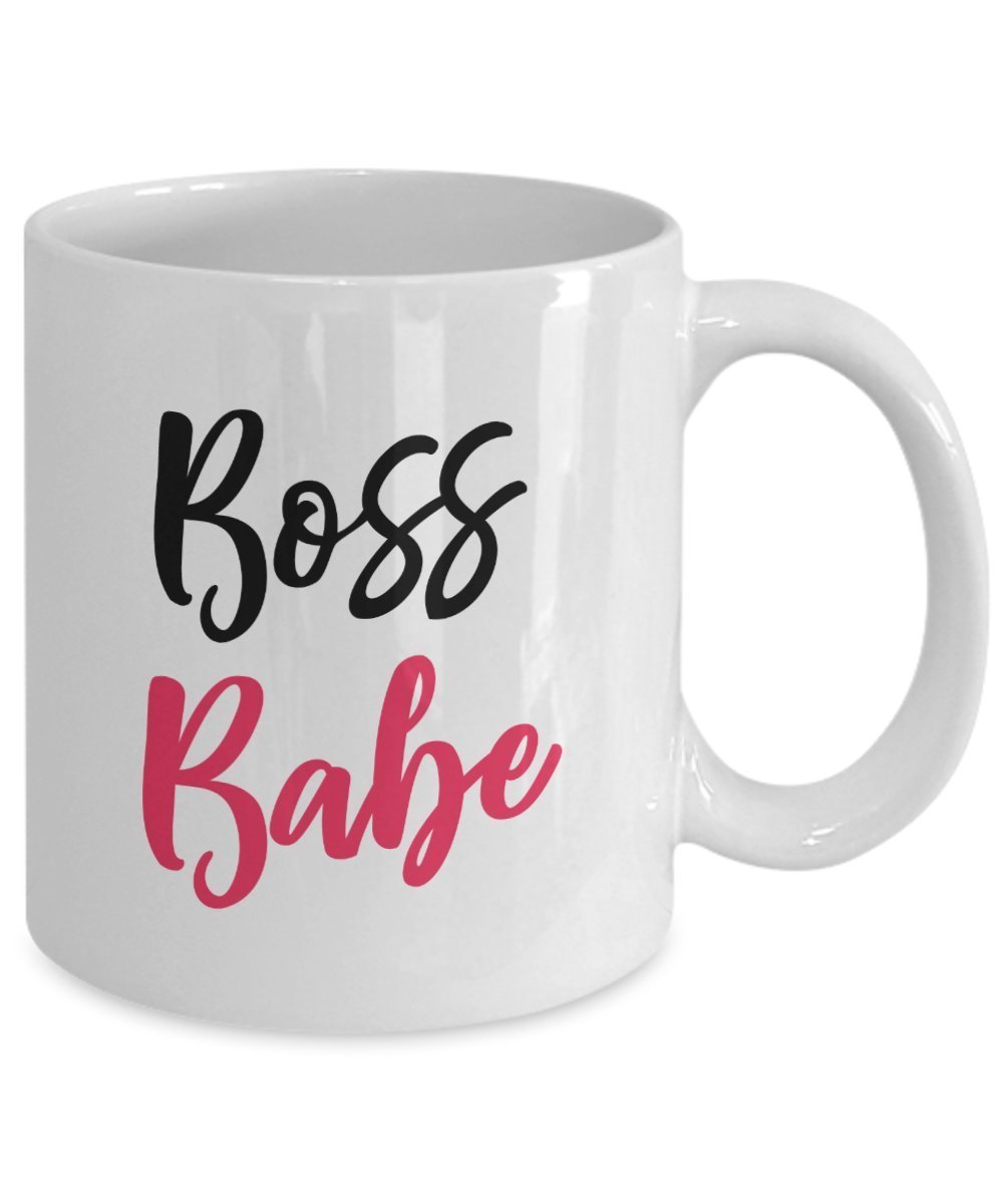 Tasse mit Aufschrift"Boss Babe" – Lustige Teetasse für heiße Kakao-Kaffeetasse – Neuheit Geburtstag Weihnachten Jahrestag Gag Geschenkidee
