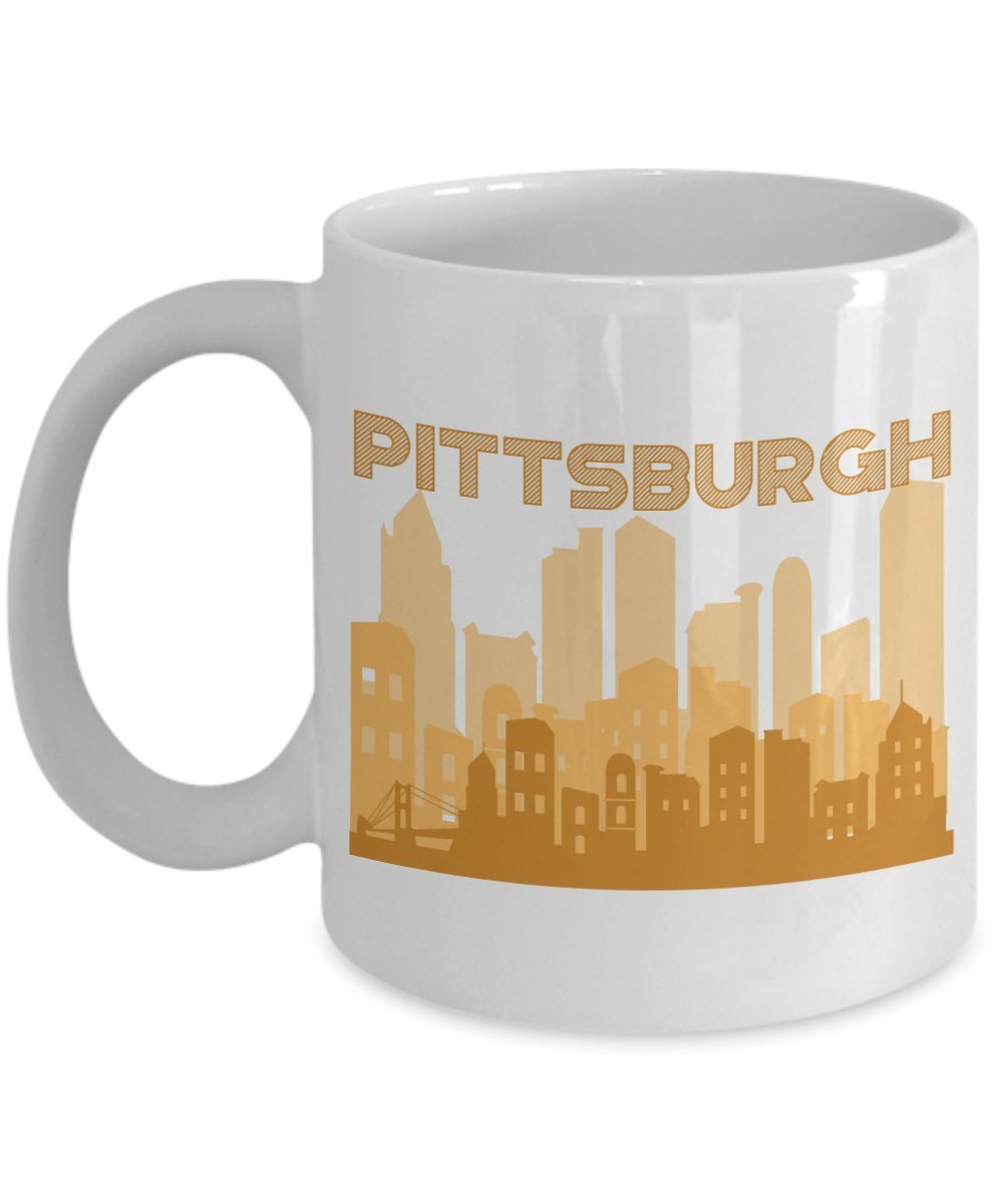 Pittsburgh City Coffee Mug - Funny Tea Hot Cocoa Cup - Novelty Birthday Christmas Anniversary Gag Gifts Idea