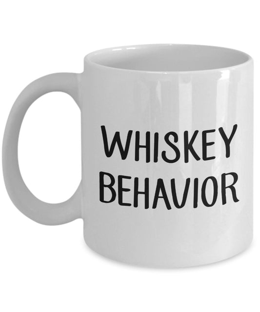 Whiskey Behavior Kaffeetasse – Lustige Teetasse für heiße Kakao – Neuheit Geburtstag Weihnachten Jahrestag Gag Geschenkidee