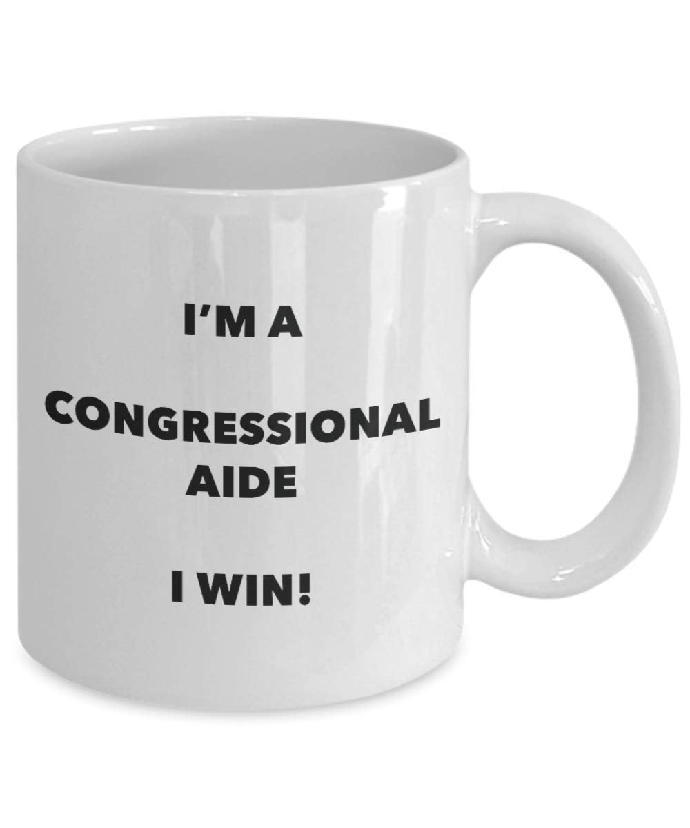 Je suis un Avant-goût du Congrès Mug I Win. – Funny Tasse à café – Fantaisie anniversaire Idée de Gag cadeaux de Noël 11oz blanc