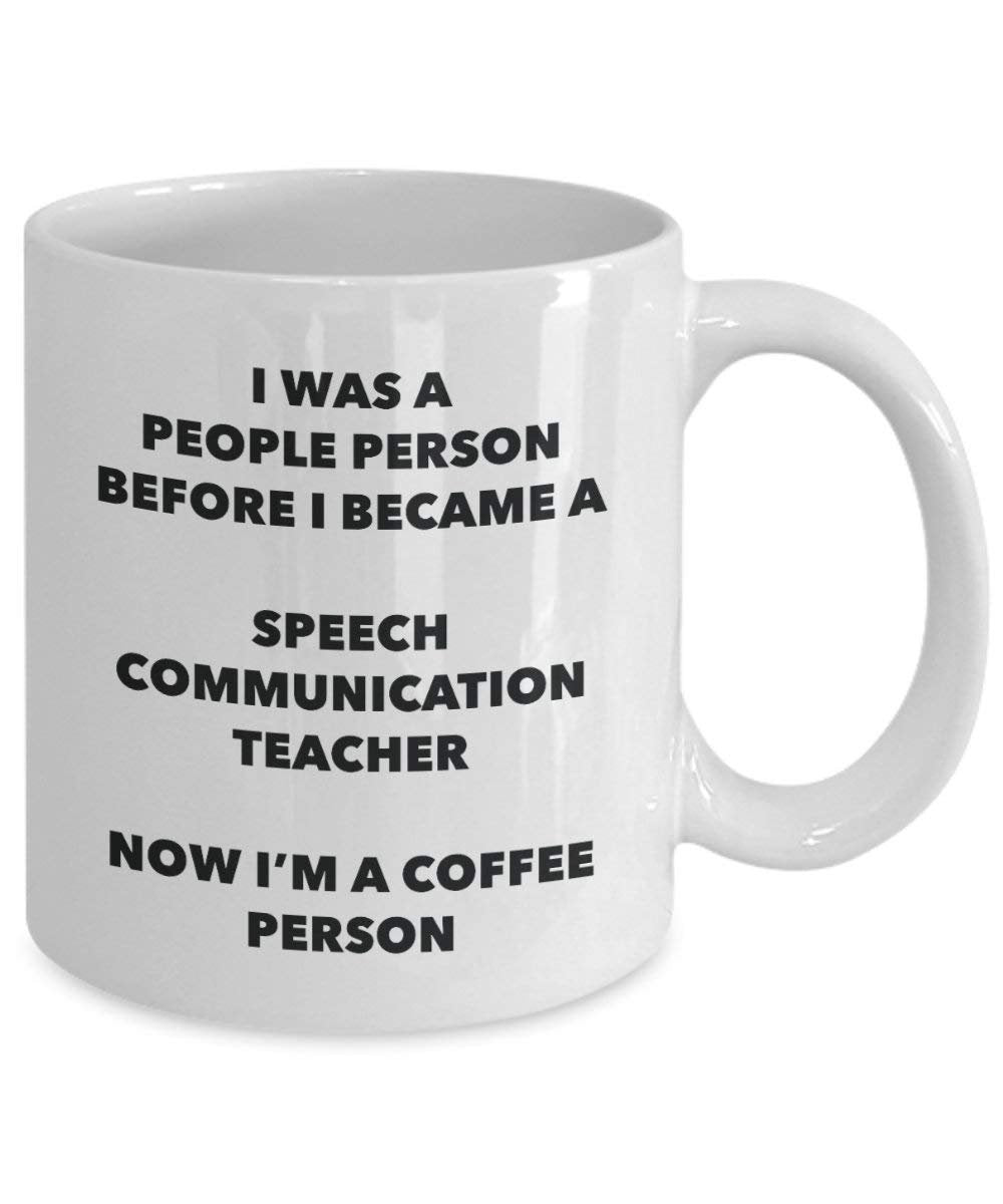 Rede Kommunikation Lehrer Kaffee Person Tasse – Funny Tee Kakao-Tasse – Geburtstag Weihnachten Kaffee Lover Cute Gag Geschenke Idee 15oz weiß