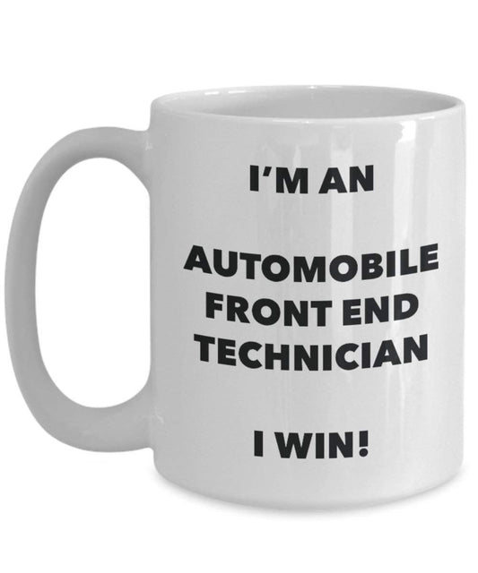 Automobile Front End Technician mug – I' m An automobile Front End Technician i Win. – Funny Coffee Cup – novelty Birthday Christmas GAG regalo idea 15oz Infradito colorati estivi, con finte perline