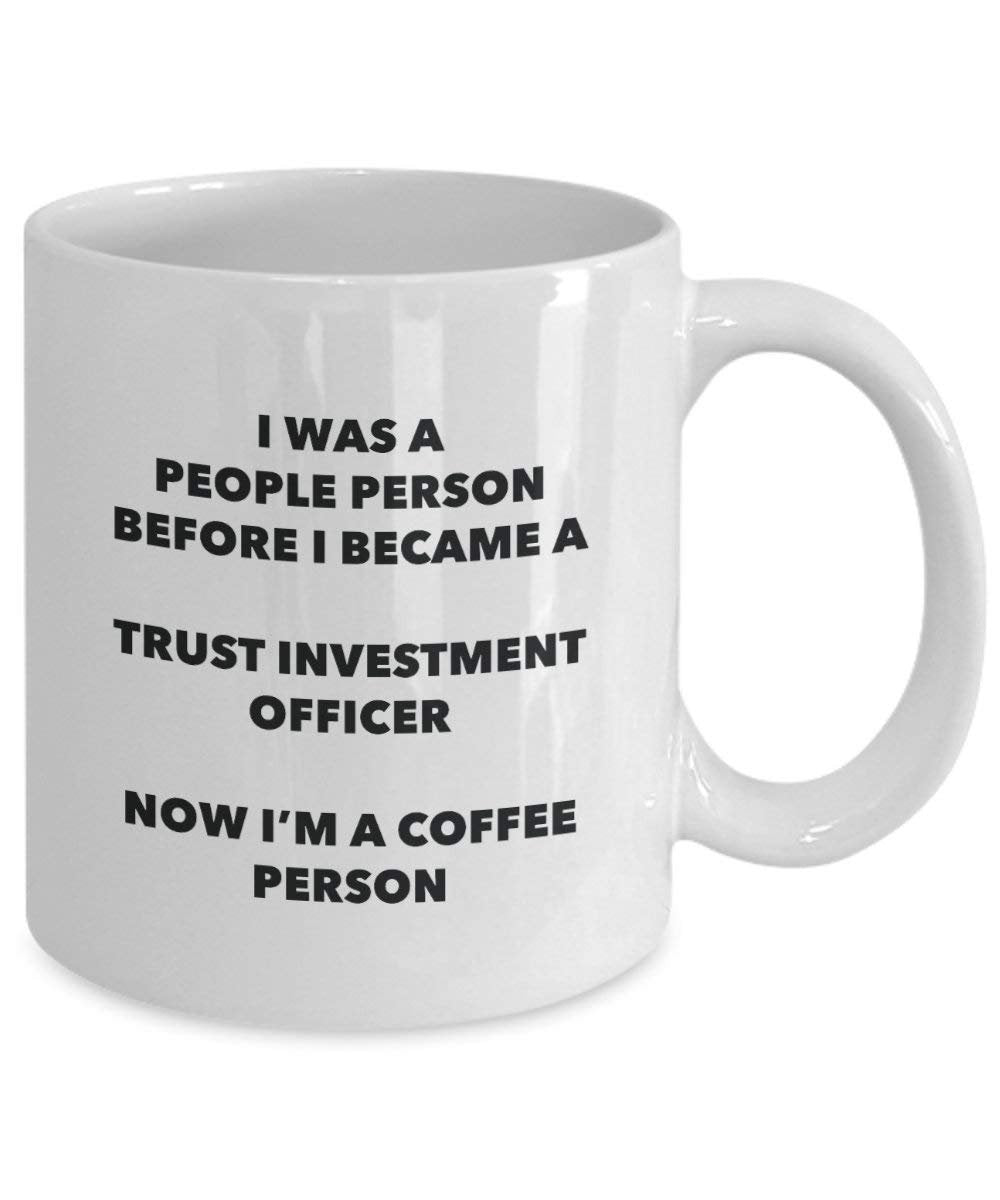 Trust Investissement officier personne à café Mug Tasse à thé de cacao – rigolo – Anniversaire de Noël amateur de café mignon Gag Gifts Idée 15oz blanc