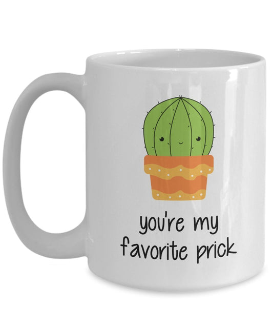 Cactus mug - You're My Favorite Prick - Funny Valentines Day Love Mug - Gifts for Boyfriend Girlfriend Husband Wife