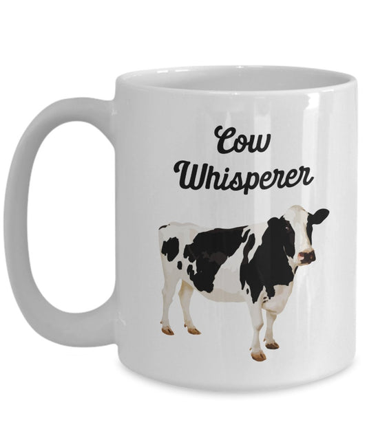 Cow Whisperer Mug - Funny Tea Hot Cocoa Coffee Cup - Novelty Birthday Christmas Gag Gifts Idea