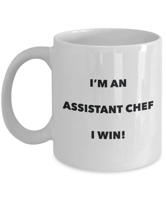 Assistant Chef Mug - I'm an Assistant Chef I win! - Funny Coffee Cup - Novelty Birthday Christmas Gag Gifts Idea