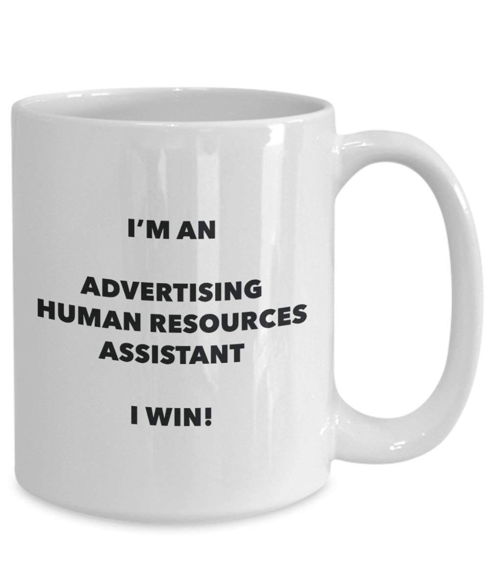 Werbung Echthaar Ressourcen Assistant Tasse – Ich bin ein Werbung Echthaar Ressourcen Assistant I Win. – Funny Kaffeetasse – Neuheit Geburtstag Weihnachten Gag Geschenke Idee 15oz weiß