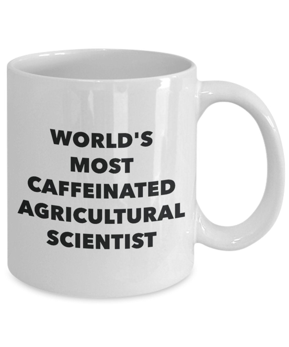 World's Most Caffeinated Agricultural Scientist Mug - Funny Tea Hot Cocoa Coffee Cup - Novelty Birthday Christmas Anniversary Gag Gifts Idea