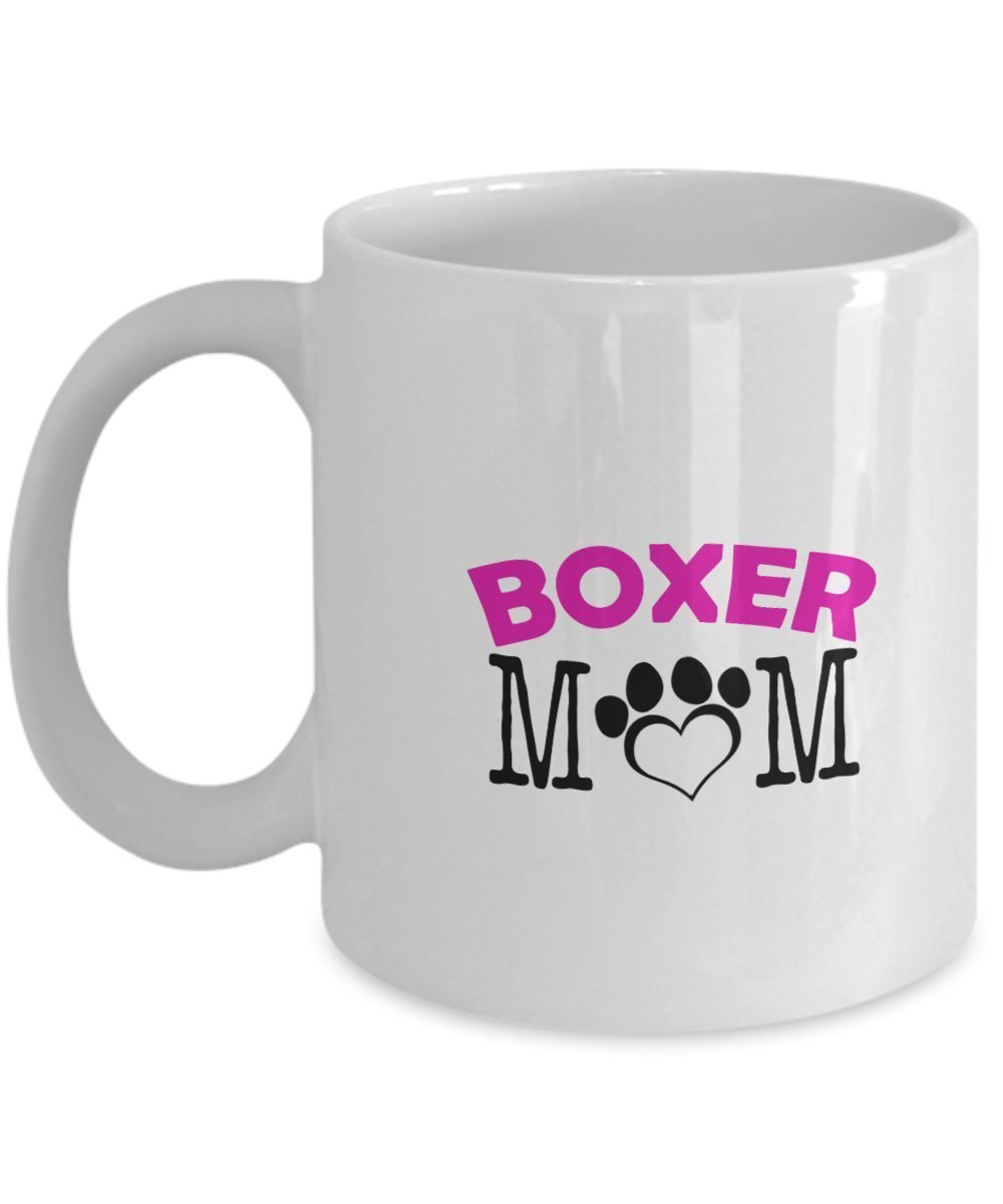 Funny Boxer Couple Mug – Boxer Dad – Boxer Mom – Boxer Lover Gifts - Unique Ceramic Gifts Idea (Mom)