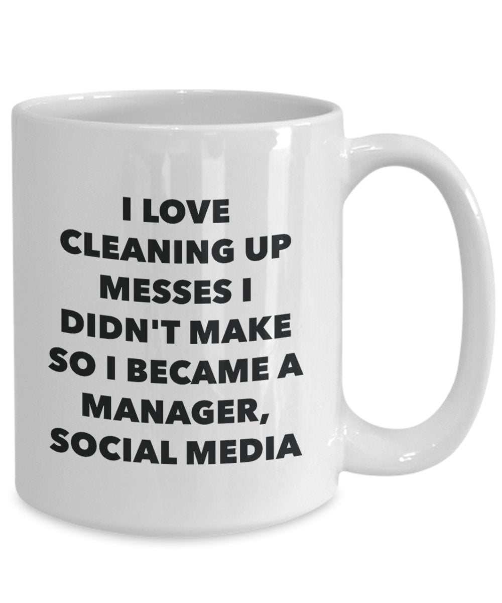 I Became a Manager, Social Media Mug -Funny Tea Hot Cocoa Coffee Cup - Novelty Birthday Christmas Anniversary Gag Gifts Idea