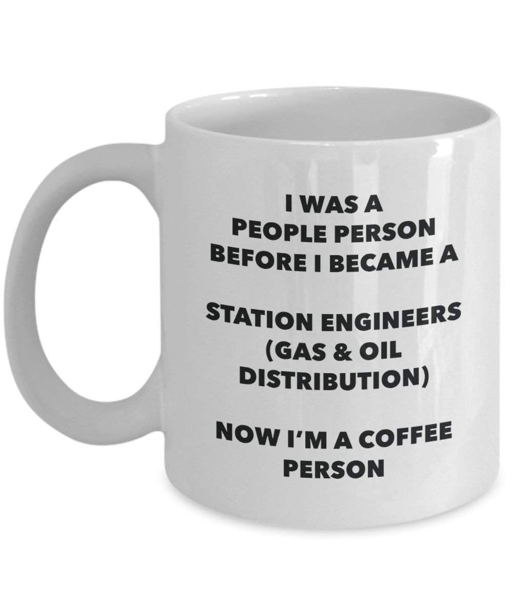 Station-Ingenieure (Gas und Öl Verteilung) Kaffee Person Tasse – Funny Tee Kakao-Tasse – Geburtstag Weihnachten Kaffee Lover Cute Gag Geschenke Idee 15oz weiß
