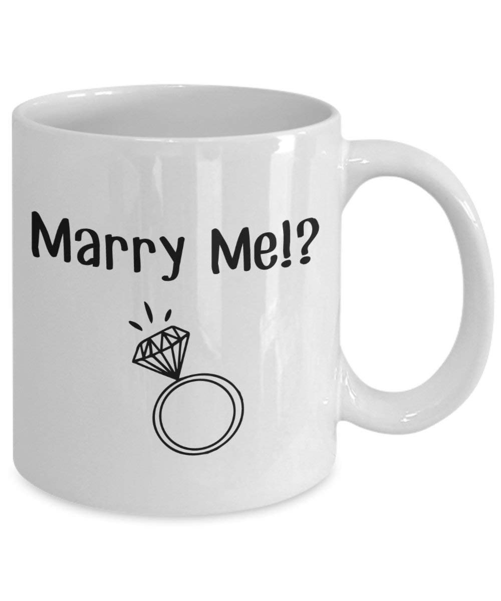 Marry Me – Funny Tee Kaffee Kakao Tasse – Neuheit Geburtstag Weihnachten Jahrestag Gag Geschenke Idee