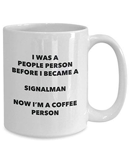 Signalman Coffee Person Mug - Funny Tea Cocoa Cup - Birthday Christmas Coffee Lover Cute Gag Gifts Idea