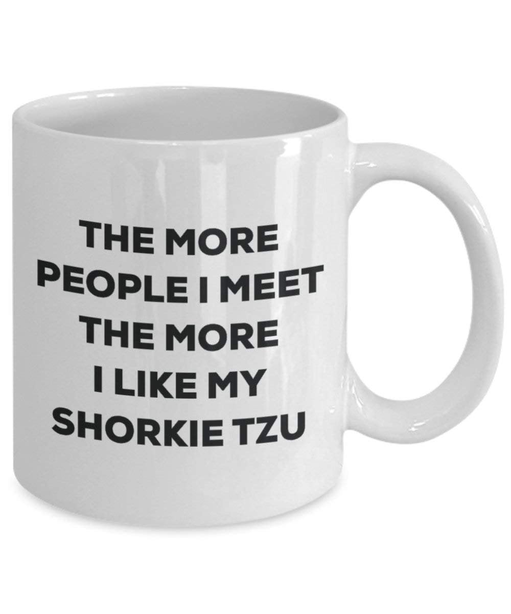 The more people i meet the more i Like My Shorkie Tzu mug – Funny Coffee Cup – Christmas Dog Lover cute GAG regalo idea 15oz Infradito colorati estivi, con finte perline