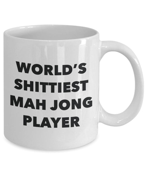 Mah Jong Player Kaffee Tasse – World 's shittiest mAh Jong Player – mAh Jong Player – Funny Neuheit Geburtstag Geschenk Idee