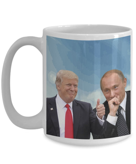 Trump Putin Tasse – Putin Trump – Lustige Teetasse für heiße Kakao – Neuheit Geburtstag Weihnachten Gag Geschenk Idee