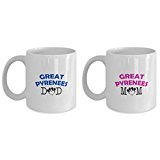 Funny Great Pyrenees Couple Mug – Great Pyrenees Dad – Great Pyrenees Mom – Great Pyrenees Lover Gifts - Unique Ceramic Gifts Idea (Dad & Mom)