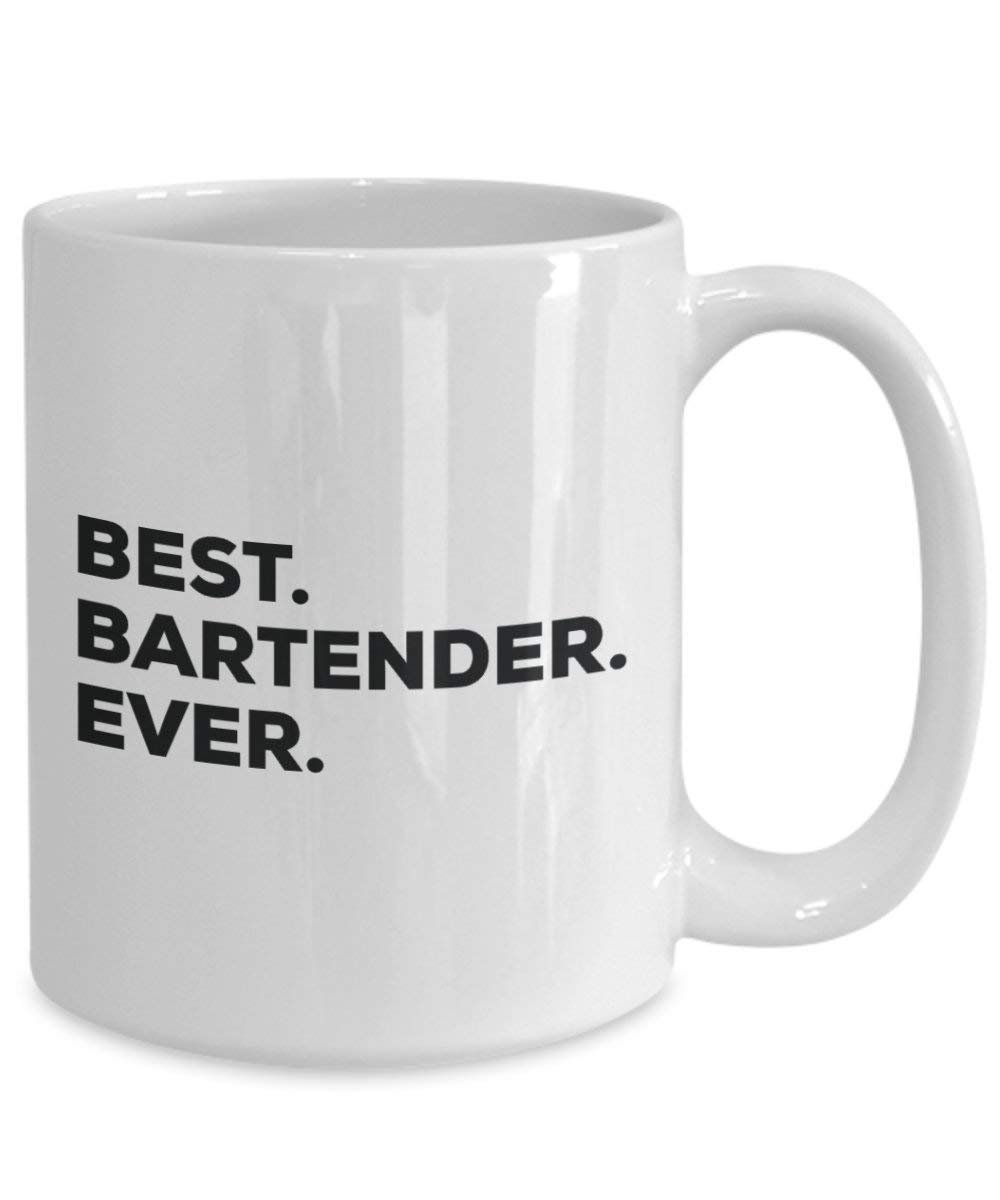 Best Bartender Ever Mug - Funny Coffee Cup -Thank You Appreciation For Christmas Birthday Holiday Unique Gift Ideas