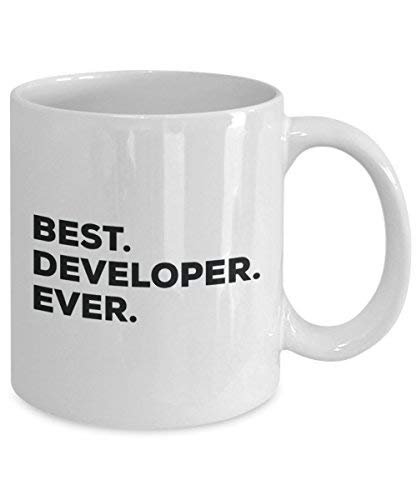 Best Entwickler Ever Tasse – Funny Coffee Cup – Thank You Anerkennung für Weihnachten Geburtstag Urlaub Einzigartiges Geschenk Ideen