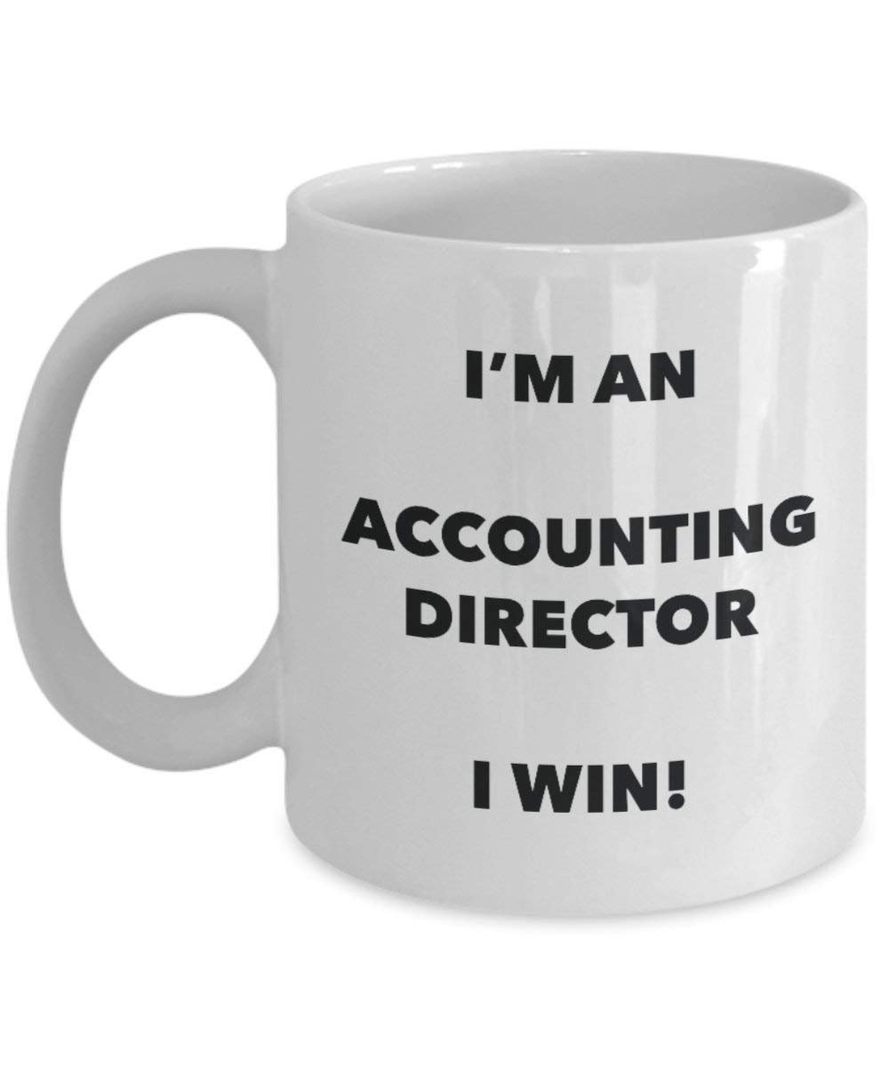 ACCOUNTING Director Tasse – Ich bin ein Accounting Director I Win. – Funny Kaffeetasse – Neuheit Geburtstag Weihnachten Gag Geschenke Idee 11oz weiß