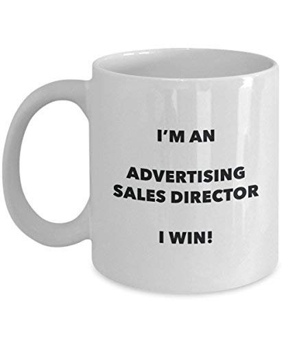Werbung Sales Director Tasse – Ich bin ein Werbung Sales Director I Win. – Funny Kaffeetasse – Neuheit Geburtstag Weihnachten Gag Geschenke Idee