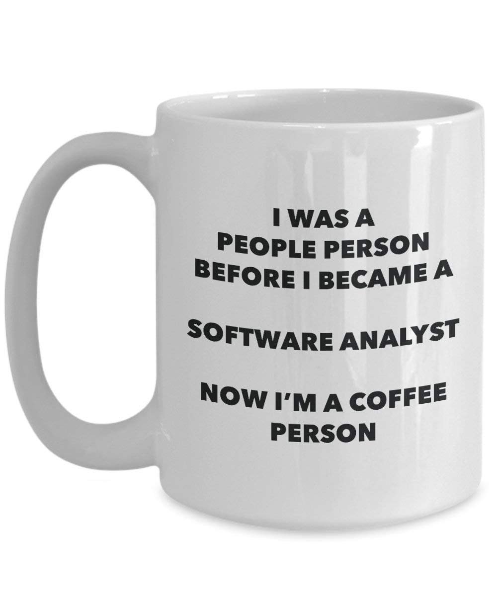 Software Analyst Kaffee Person Tasse – Funny Tee Kakao-Tasse – Geburtstag Weihnachten Kaffee Lover Cute Gag Geschenke Idee 11oz weiß