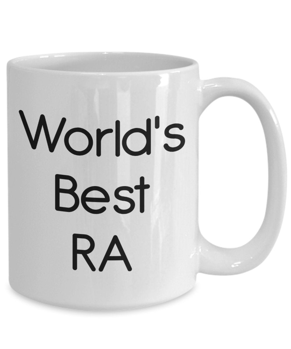 World 's Best RA Becher – Funny Tee Hot Cocoa Kaffeetasse – Neuheit Geburtstag Weihnachten Jahrestag Gag Geschenke Idee 15oz weiß